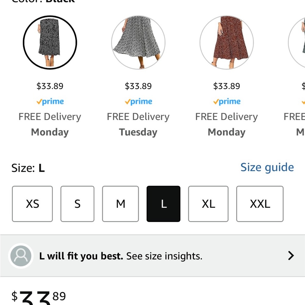 EXLURA women’s high waisted polka dot pleated midi skirt - Picture 3 of 9